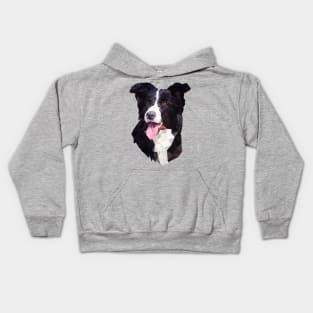 Border Collie (Low Poly) Kids Hoodie